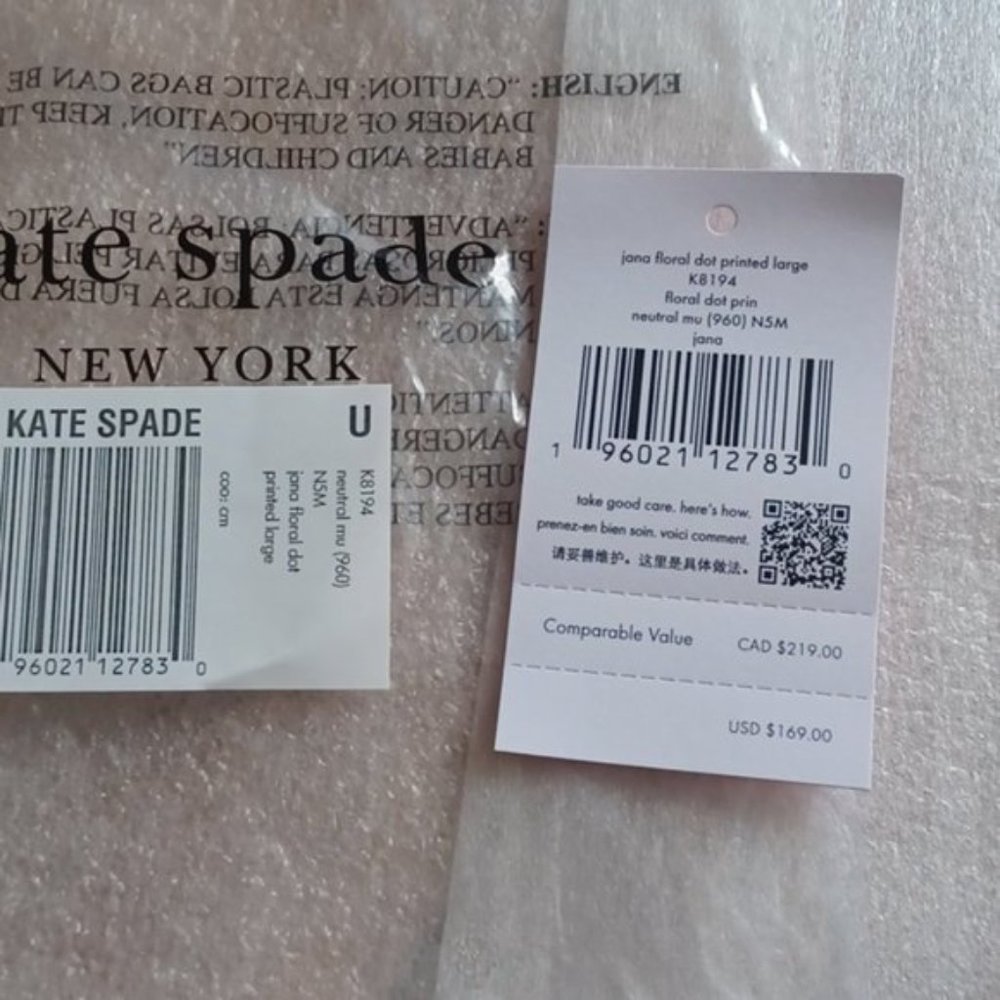 SOLD - NWT Kate Spade Jana Large Slim Bifold Wallet - Floral - Picture 6 of 8